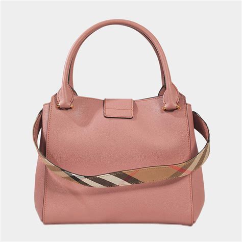 burberry bag pink|Burberry medium buckle tote pink.